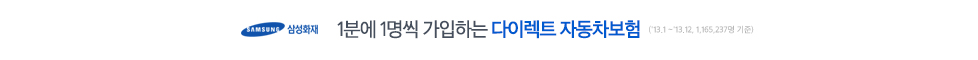 광고 가격은 다이렉트 보상서비스는 삼성화재, 삼성화재 애니카 다이렉트보험입니다