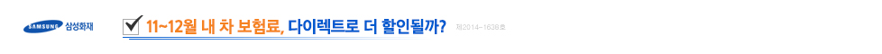 광고 가격은 다이렉트 보상서비스는 삼성화재, 삼성화재 애니카 다이렉트보험입니다
